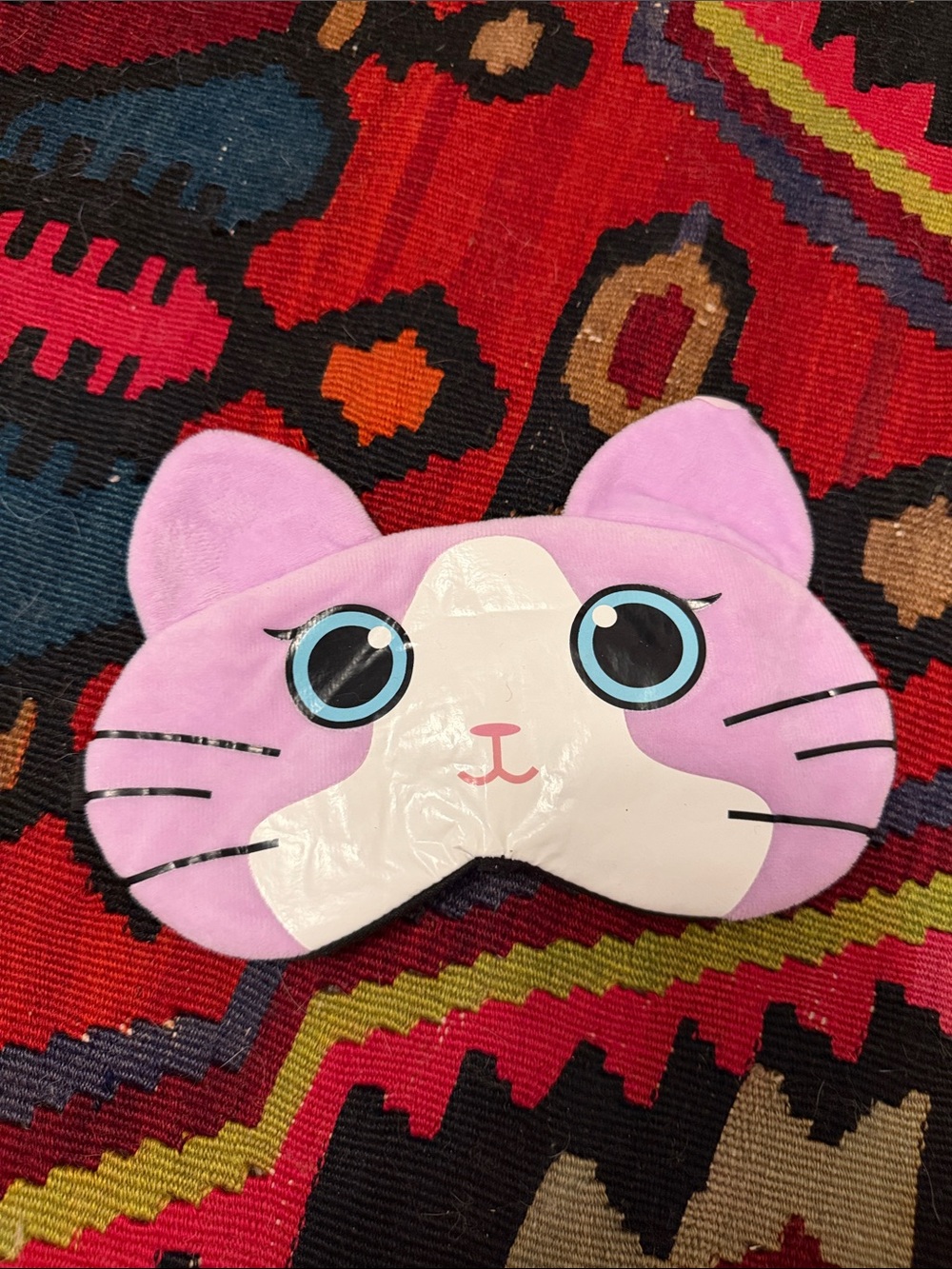 Pink Cat Eye Mask for Cats - Soft Plush Sleep Mask